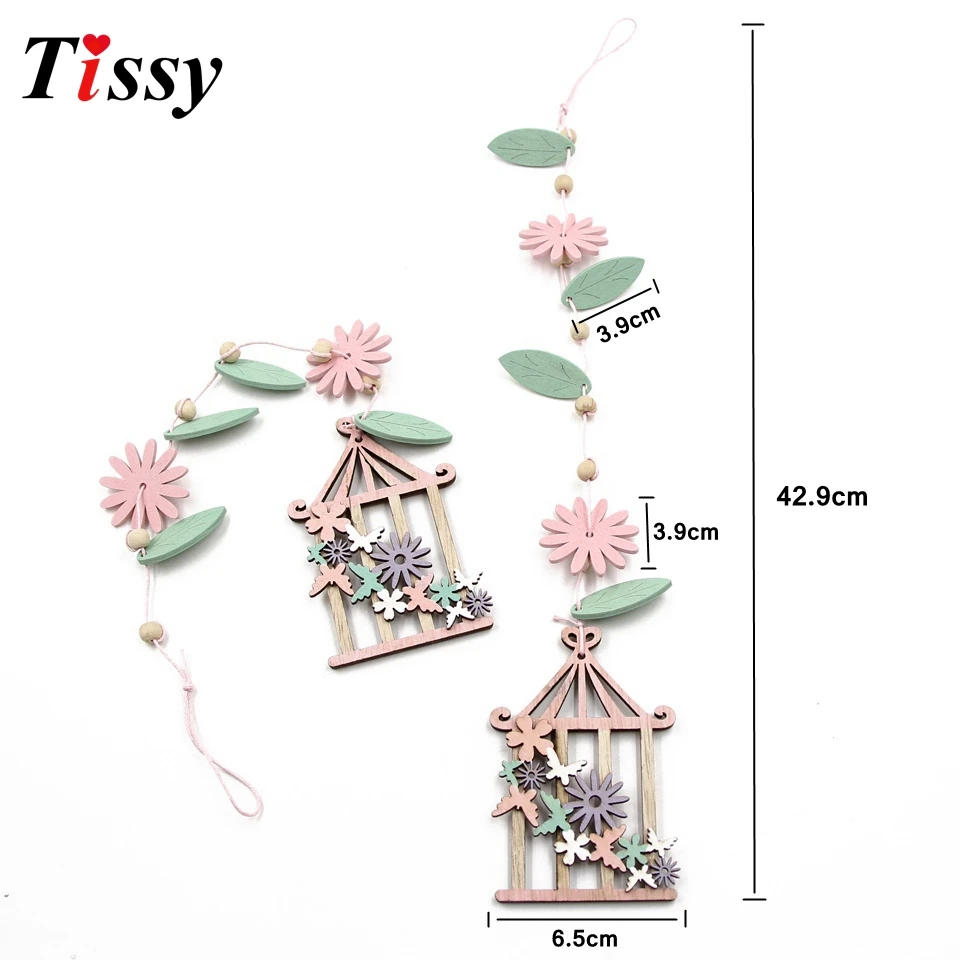 1 шт. милые девушки цветок клетка Деревянные Подвески украшения картина маслом