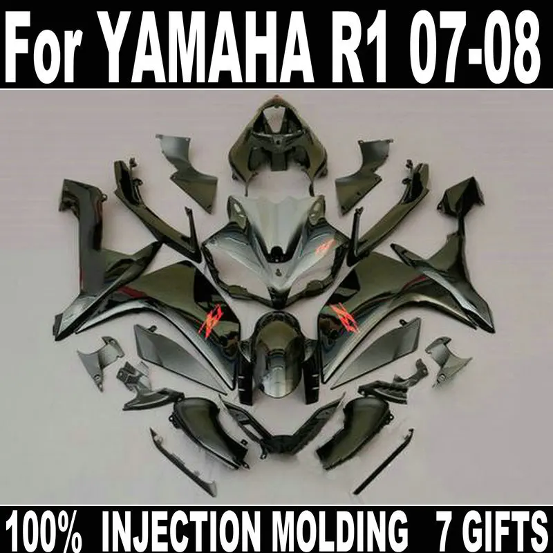 Черный комплект обтекателей для Yamaha Обтекатели литья под давлением YZF R1 07 08
