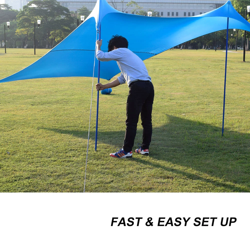 GeerTop пляжный солнцезащитный козырек ветронепроницаемый навес 210 UPF 50 + тент