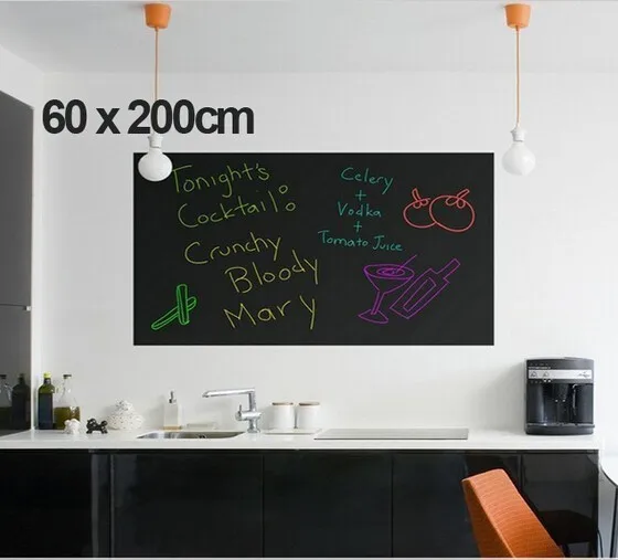 60x200 см DIY мел доска наклейка s съемный винил Рисование декор настенные наклейки художественная доска наклейка на стену для детской комнаты