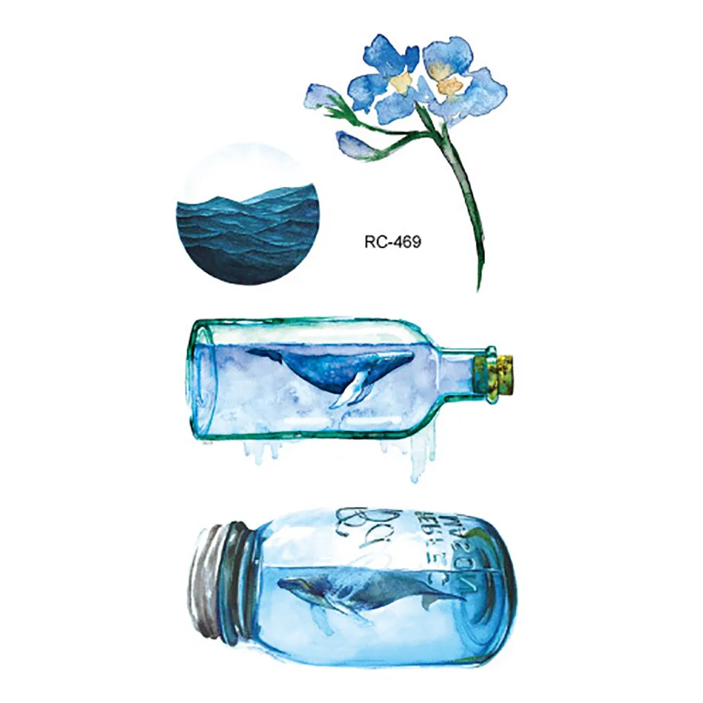 1 шт. цветная тату наклейка фальшивый лист для кошек и птиц временная