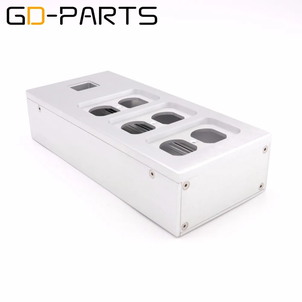 GD-PARTS 6 отверстий полностью алюминиевая электрическая розетка корпус коробка США розетка корпус чехол Hifi аудио DIY 1 шт
