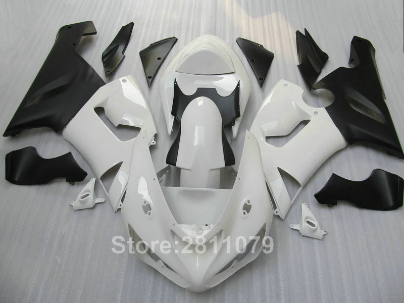 Набор обтекателей для Kawasaki Ninja ZX6R 05 06 Белый Черный Обтекатели 2005 2006 KY03 | Автомобили