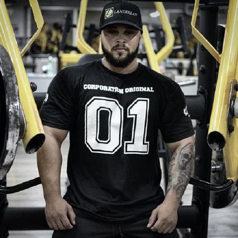 Модная Новая мужская быстросохнущая Повседневная футболка для фитнеса
