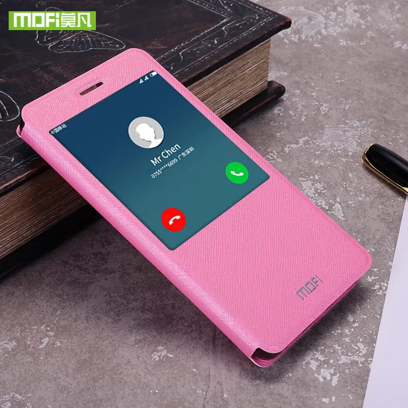 pink MOFI для Xiaomi Redmi Note 4x чехол для Xiaomi Redmi Note 4x Pro Чехол Силиконовый Флип кожаный 360 для Xiaomi Redmi note4x чехол - Цвет: pink