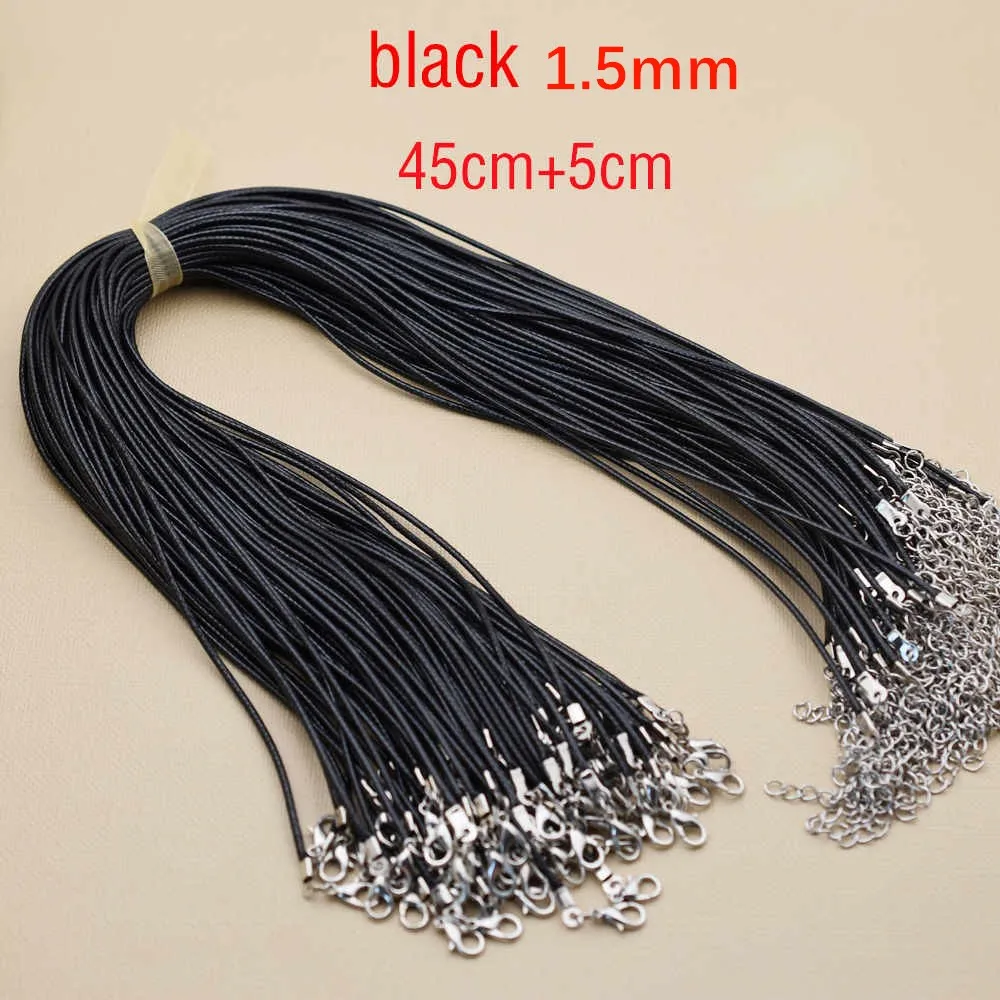 Шнуры из вощеного хлопка для колье 100 мм 45 см + 7 1 5 шт.|necklace cord|necklace cords1.5mm waxed cotton cord |