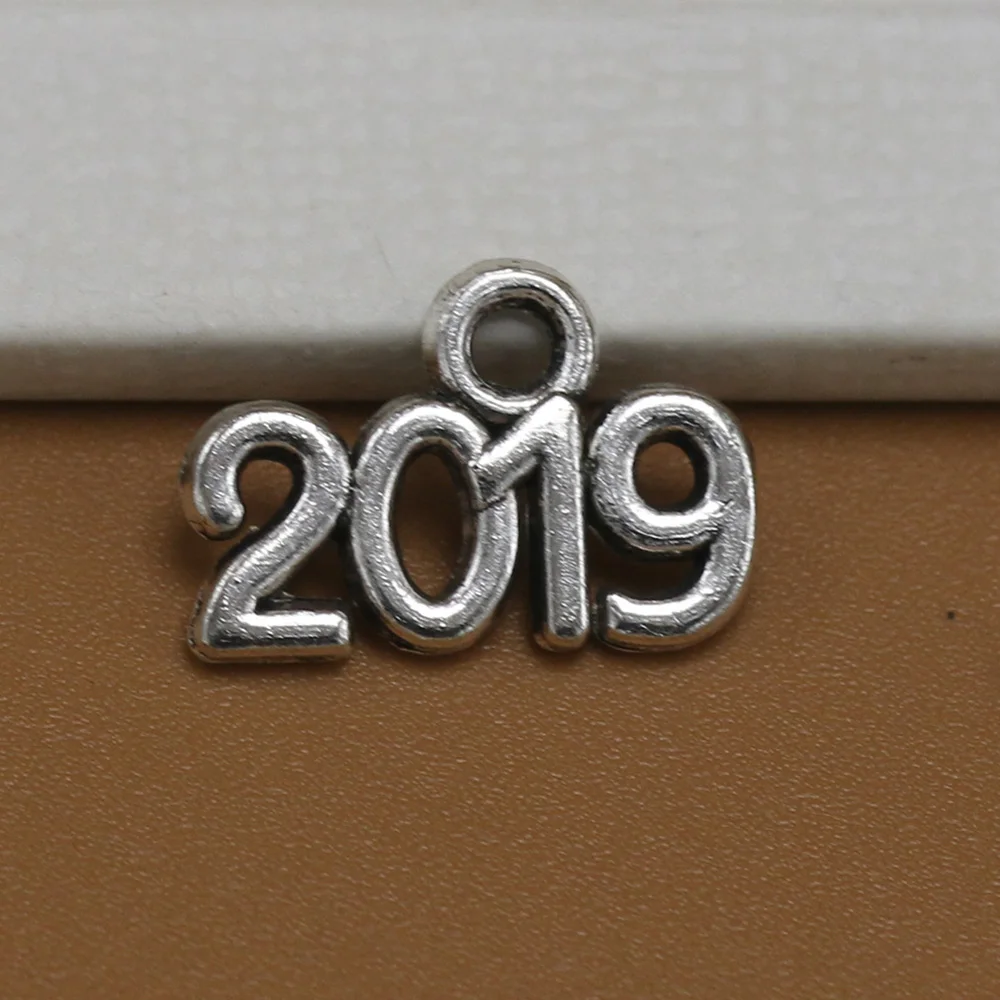 Подвески из тибетского серебра 20 шт. с номером года 2019 2020|Шармы| |