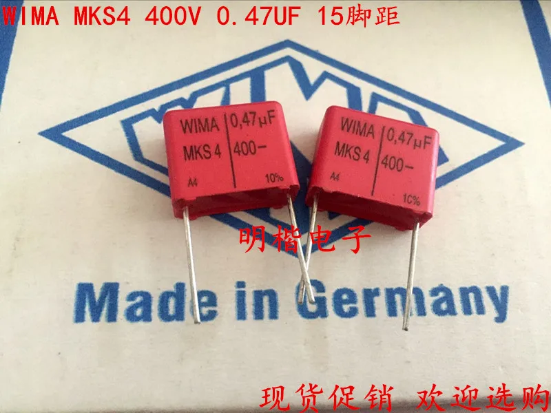 2020 горячая распродажа 10 шт/20 штук Германия конденсатор WIMA MKS4 400V0.47UF 470NF 400V474 P: 15 мм