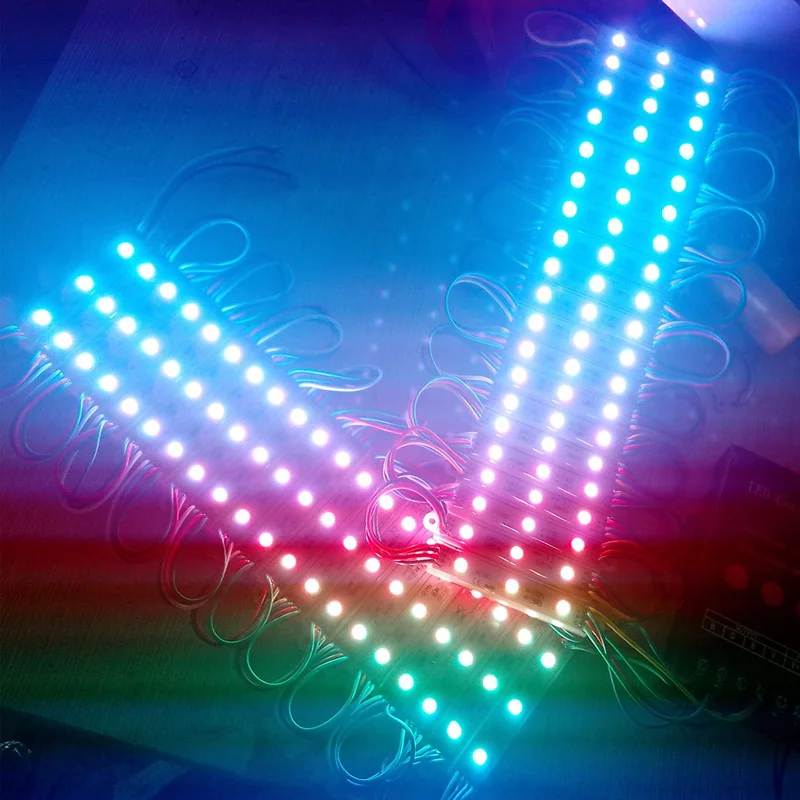 Светодиодный модуль GBKOF водонепроницаемый RGB 12 В 20 шт./лот 5050 3 светодиода | Лампы и