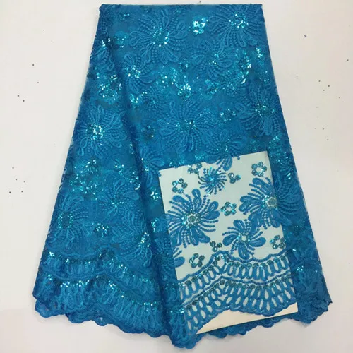 Горячие продаж во Франции Фатин с блестками кружевной ткани новейшие