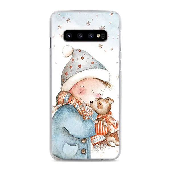 04 С Рождеством год чехол для телефона s для samsung Galaxy S10e S10 S8 S9 Plus M10 M20 M30 A50 S6 S7 Edge жесткий чехол - Цвет: 04