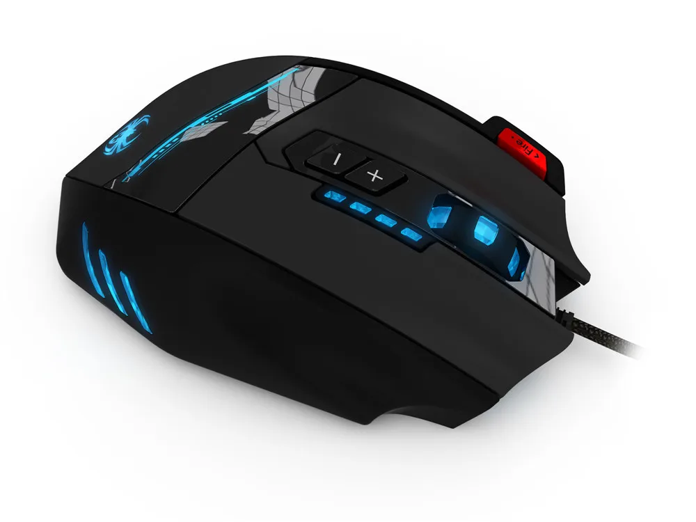 ZELOTES C-12 Проводная игровая мышь USB оптическая 12 программируемых кнопок компьютерная игровая мышь 40000 dpi Регулируемый светодиодный фонарь для геймера