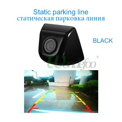 black static Универсальная парковочная камера, Автомобильная камера заднего вида с обратным изображением, HD камера заднего вида, водонепроницаемая камера ночного видения со стеклом - Название цвета: black static