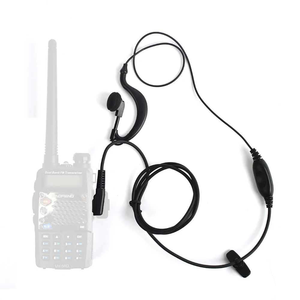 5 шт. HYS NA G02H ham WalKie Talkie радио гарнитуры 2 Pin K наушник двухстороннее наушники forKenwood TK