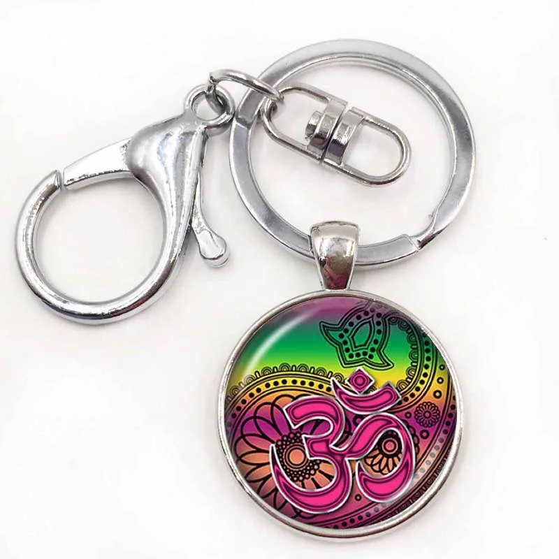 Ом АУМ брелок Будда Кулон &quotНамасте&quot Йога ювелирные изделия символ индуизма