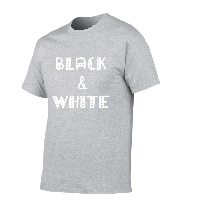 2018 Summer Black&ampwhite Men's T Shirt Casual Short Sleeve Mens Clothing Trend Loose Hip-Hop Top Tees European |