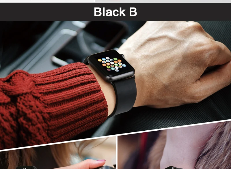 MAIKES Roes аксессуары для красных часов Apple Watch Band 44 мм 40 мм спортивный мягкий резиновый ремешок для часов для Apple Watch Band 42 мм 38 мм
