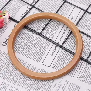 1pc Fashion Unique Wooden Round Shaped Handles Replacement For DIY Handbags Purse Handle Shopping Tote