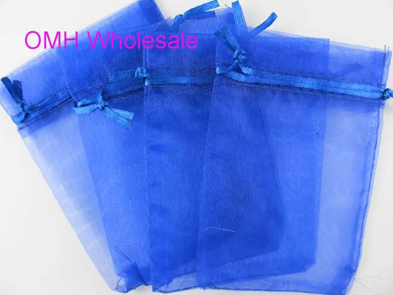 Dark blue OMH wholesale100pcs 7x9 см 25 женская обувь разных цветов в красивом китайском вуаль Рождество/свадебный подарок, сумки из органзы, Ювелирная Подарочная сумка BZ04 - Цвет: Dark blue