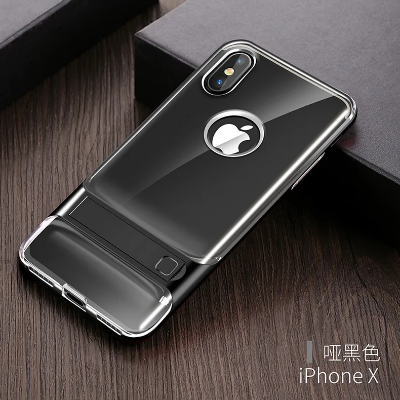 Крышка корпуса ля iPhone X для Apple IPhone X PC+ Силиконовый Hybird подставка для телефона Capa Funda Coque для женщин и мужчин
