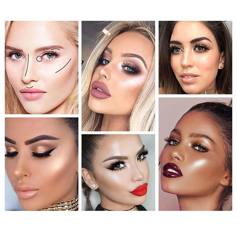 S. F. r цвет бронзатор скрасить палитра подчеркивания лица Контур Выделите 4 цвета