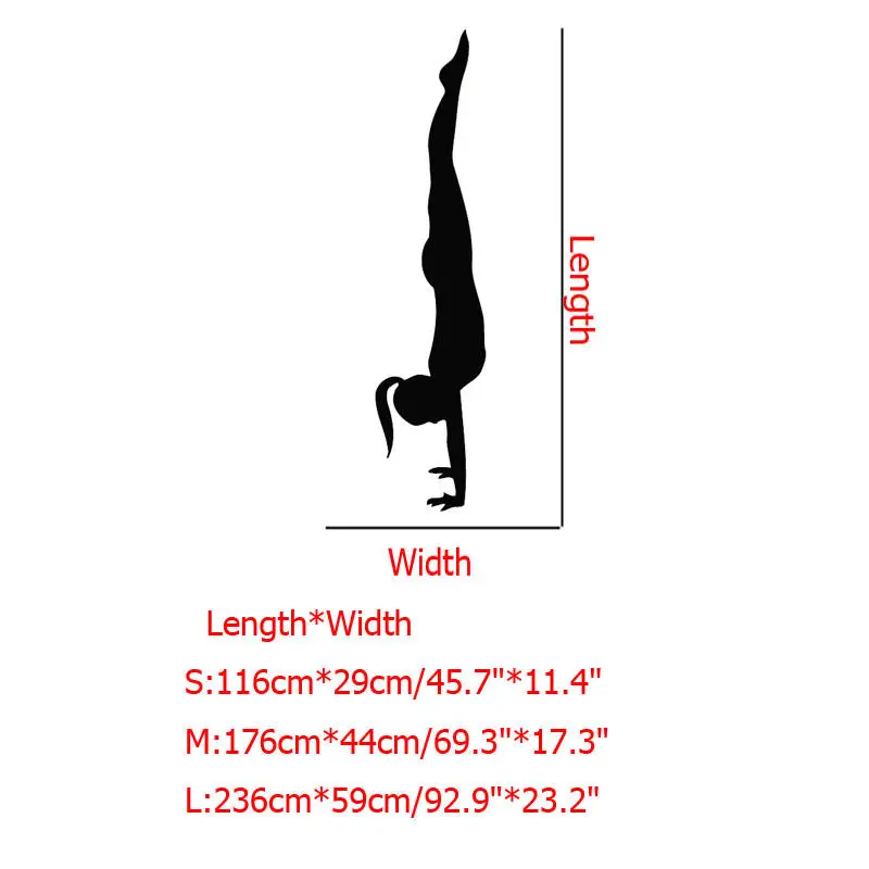 Виниловый фон для Спортивная Наклейка на стену женский Headstand тренажерный зал