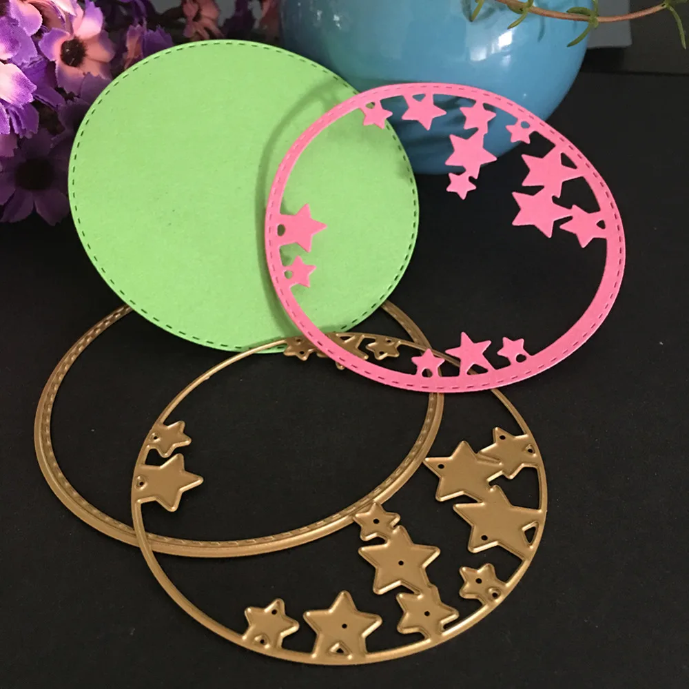 SCD085 звезда круг металла резки Плашки для трафареты скрапбукинга карточки