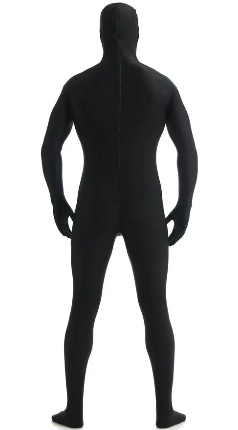 Мужской костюм Zentai большого размера на все тело с открытым лицом из лайкры и