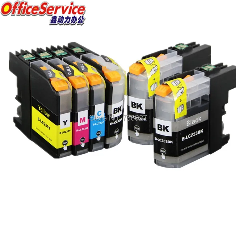 6PK совместимый чернильный картридж LC233 для Brother DCP J562DW MFC J480DW J680DW J880DW J4620DW J5720DW J5320DW|ink