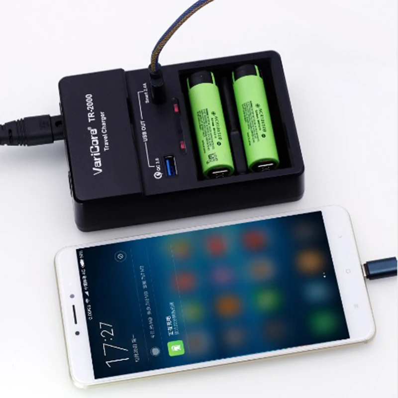 2018 Новые деньги VariCore TR 2000 зарядное устройство и Quick Charge 3 0 для 18650 26650 AA AAA QC 0/USB 5 в