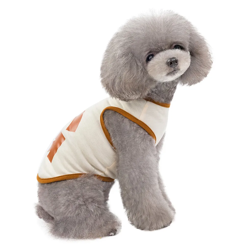 Рубашка для собак Transer одежда щенков маленькая бежевая хлопковая жилетка рубашка