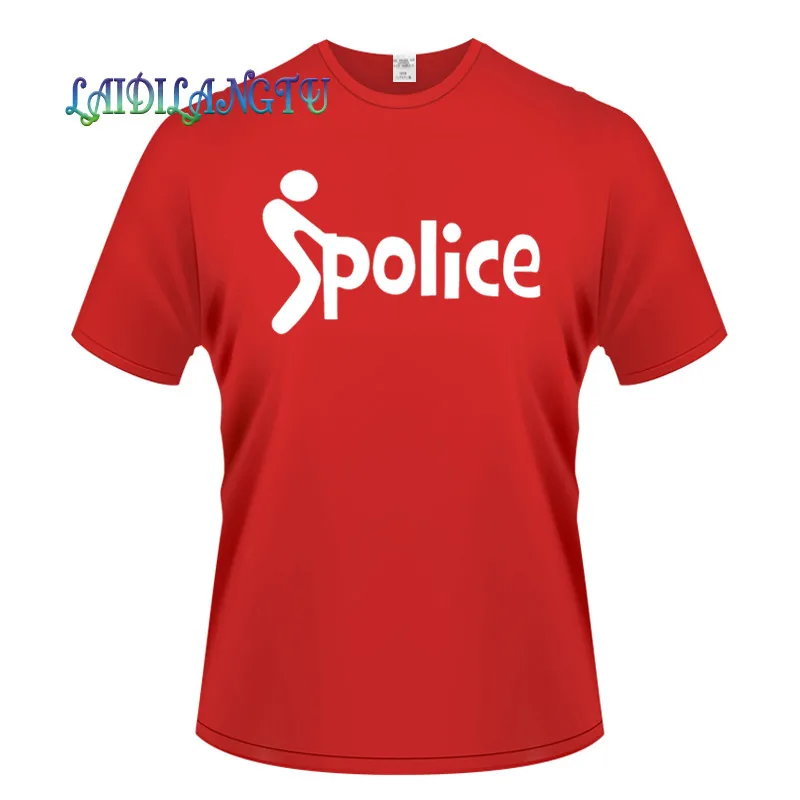 mens t shirts fashion F THE POLICE Funny Joke Prank Cop Plus Size Tee Shirt Homme Summer Short Sleeve Men T Shirts Male TShirts | Мужская