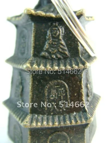Фэн шуй вен Чанг пагода колокольчик брелок Азиатский Шарм|keychain cloth|charms starcharm black |