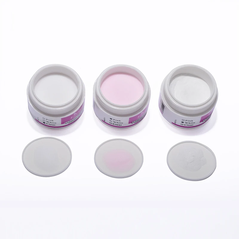 15 г прозрачный розовый белый 3 цвета акриловый порошок кристалл ногтей