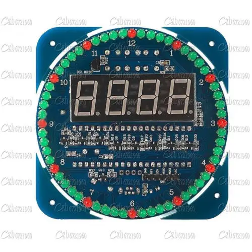 DS1302 вращающийся светодиодный электронные цифровые часы сделай сам комплект 51 SCM