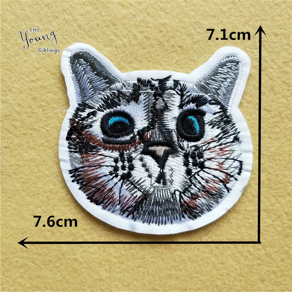 Мультяшный кот леопард для детской одежды термоклейкие патчи DIY вышивка швейные