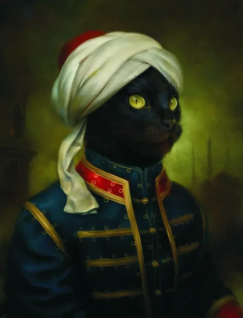 3 Винтажная Картина на холсте, мультяшный портрет, Cardinal Cat, настенные художественные принты, картины для украшения гостиной, плакаты и принты - Цвет: 3