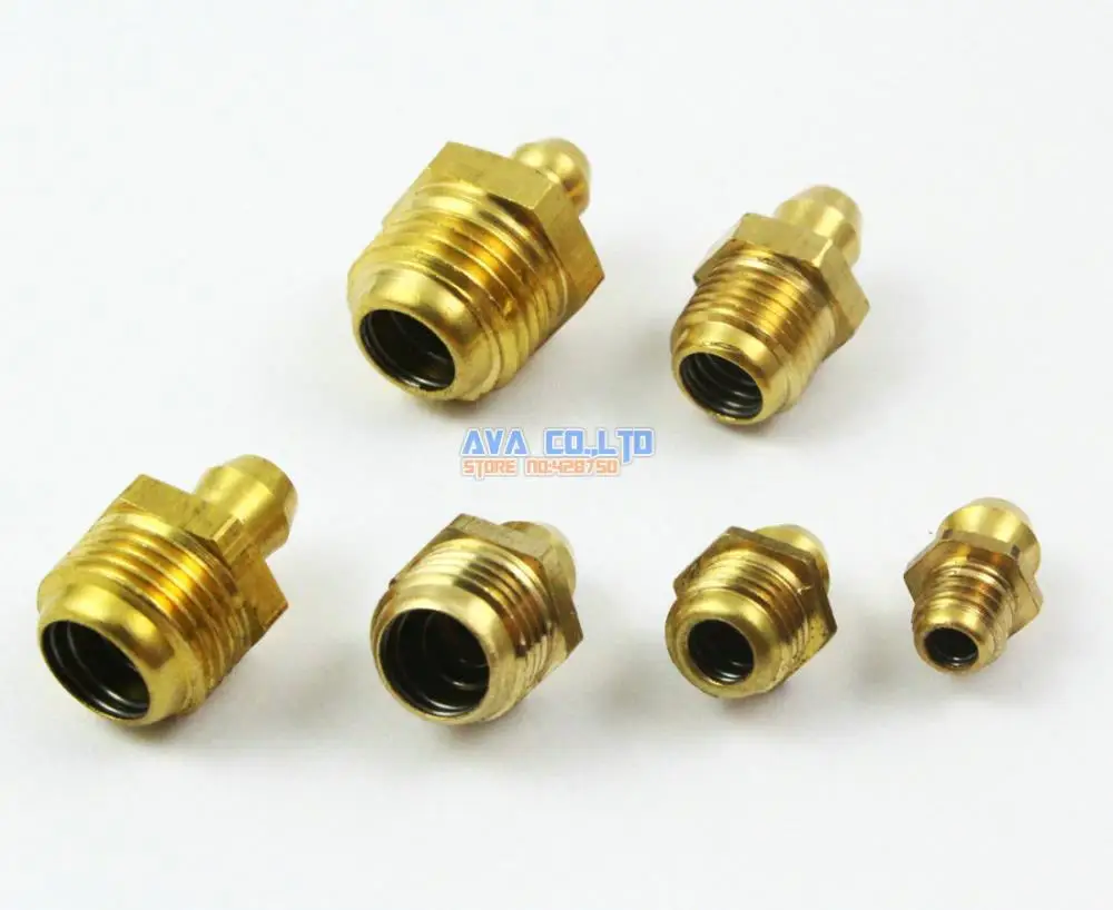 Латунная прямая смазка для сосков Zerk 50 шт.|grease nipple fitting|nipple fittingsgrease |