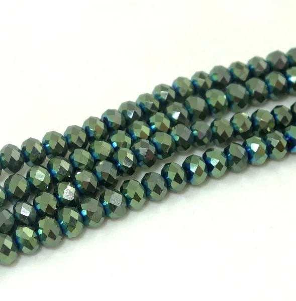 Оптовая продажа 200 шт. граненые бусины разделители из хрустального стекла с