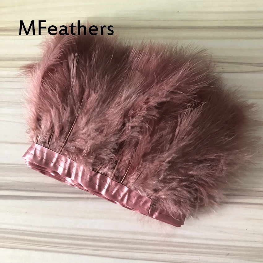 MFeathers 5 10 метров кофейная пушистая перьевая отделка marabou 6 8 дюймов Турецкая лента с