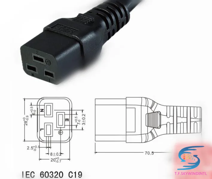 Бесплатная доставка компьютерный кабель IEC32 питания для сервера PDU/UPS C20 C21 Male 16A/250V