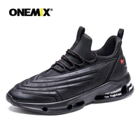 onemix mens running shoes 270 leather shoes shock absorption cushion soft energy midsole outdoor jogging shoes