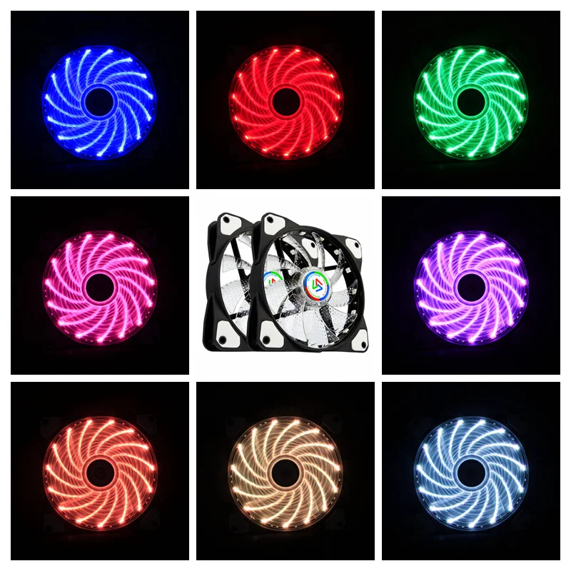 ALSEYE RGB куллер 120 мм светодиодный вентилятор для компьютера удаленного Управление