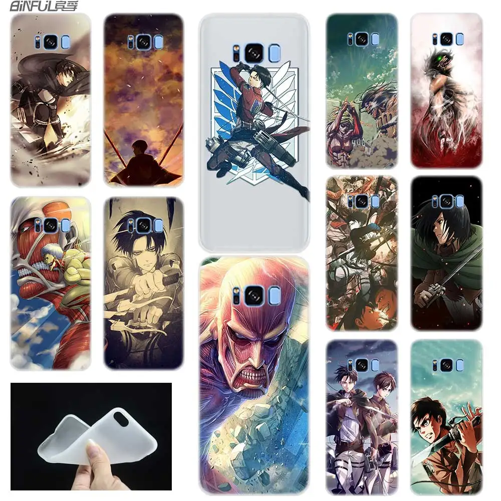 Мягкий силиконовый чехол для Samsung S30 S20 S11 S10 S9 S8 Plus lite 11e 10e Uitra S7Edge Attack On Titan