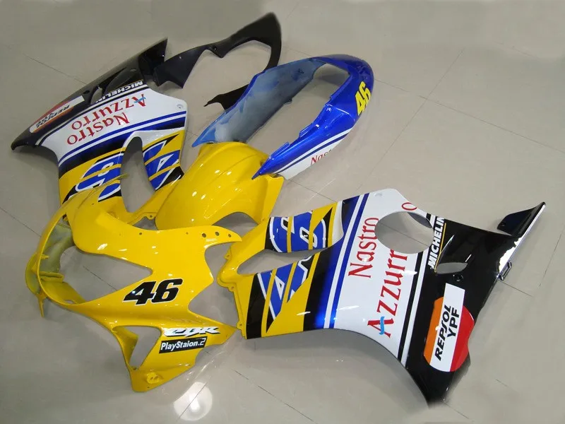 Yellow black blue flames For W1 CBR600F4i CBR 600F4i 01 02 03 CBR600 F4i 2001 2002 2003 01-03 Fairings Fairing | Автомобили и