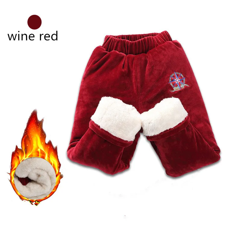 Детские штаны зимние Утепленные вельветовые брюки модные леггинсы теплые для