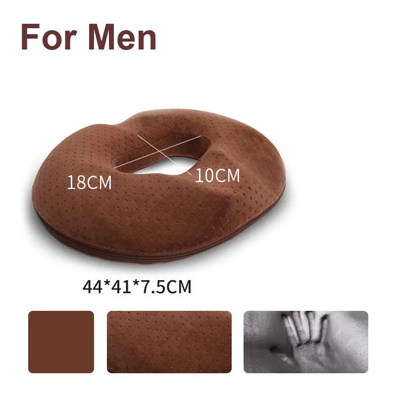 men velvet brown Подушка для сидения, нескользящая Ортопедическая подушка с эффектом памяти, копчик, подушка для задней кости, Подушечка Для Снятия Боли, для офисного кресла, автомобильное сиденье, боль в спине - Цвет: men velvet brown