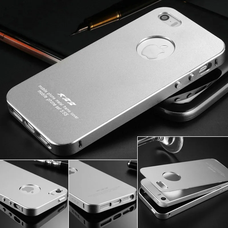 Ультратонкий алюминиевый чехол для iPhone 5 5S SE 2 в 1 Телефон Сумка задняя крышка