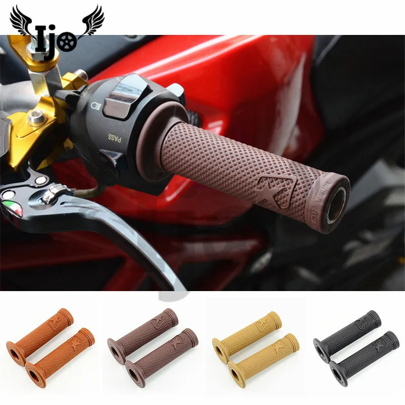 Универсальный мотоциклетный руль мягкая резина 22 мм 7/8 дюйма для Honda Kawasaki Yamaha Suzuki