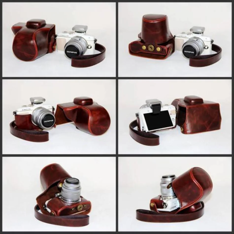 Чехол-сумка для камеры OLYMPUS Pen из искусственной кожи E-PL7 EPL7 EPL8 с объективом 14-42 мм